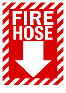 Fire Hose (Down Arrow) Sign LCU1-0069-RA_7x10