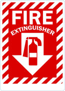 Fire Extinguisher (Down Arrow) Sign LCU1-0071-NP_10x14