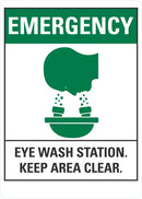EMERGENCY Eye Wash Station Sign LCU1-0174-NP_10x14