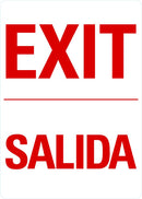Exit (English/Spanish) Sign LCU1-0179-RA_10x14