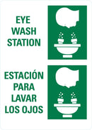 Eye Wash Station (English/Spanish) Sign LCU1-0180-RA_10x14