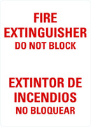 Fire Extinguisher Do Not Block (English/Spanish) Sign LCU1-0183-NP_10x14