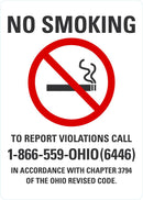 No Smoking (Ohio) Sign LCU1-0192-NP_7x10
