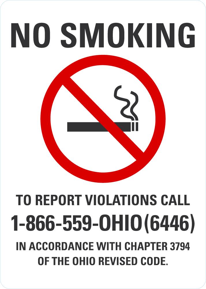 No Smoking Ohio Sign
