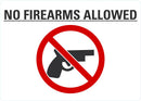 No Fireamrs Allowed Sign LCU1-0196-RA_14x10
