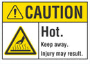 CAUTION Hot Sign LCU3-0010-NP_10x7