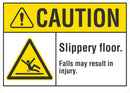CAUTION Slippery Floor Sign LCU3-0017-NP_10x7