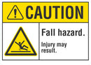CAUTION Fall Hazard Sign LCU3-0019-NP_10x7
