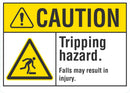 CAUTION Tripping Hazard Sign LCU3-0024-NP_10x7