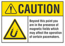 CAUTION Magnetic fields Sign LCU3-0025-NP_10x7