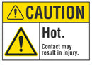 CAUTION Hot Sign LCU3-0029-NP_10x7