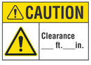 CAUTION Clearance (Blank) Sign LCU3-0034-NP_14x10