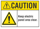 CAUTION Keep Electric Panel Area Clear Sign LCU3-0040-NP_10x7