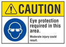 CAUTION Eye Protection Required In This Area Sign LCU3-0060-NP_10x7