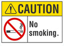 CAUTION No Smoking Sign LCU3-0074-NP_10x7