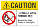 CAUTION Hazardous Waste Material Only Sign LCU3-0075-NP_10x7