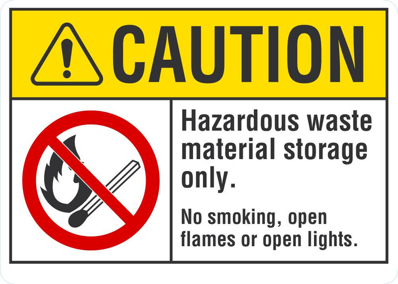 CAUTION Hazardous Waste Material Storage Only Sign LCU3-0076-NP_10x7
