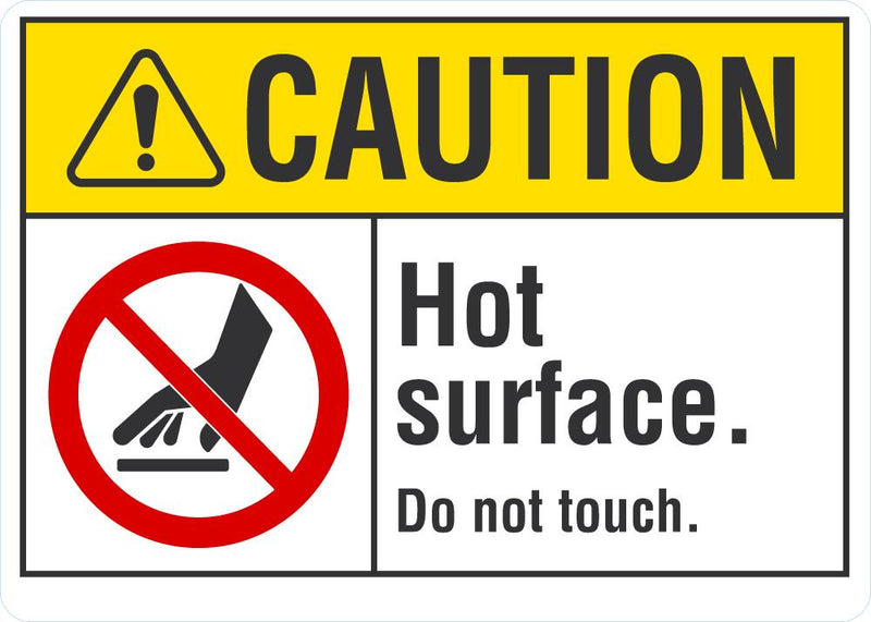 CAUTION Hot Surface Sign LCU3-0083-NP_10x7