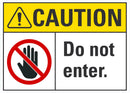 CAUTION Do Not Enter Sign LCU3-0088-NP_10x7