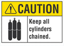 CAUTION Keep All Cylinders Chained Sign LCU3-0094-NP_10x7