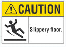 CAUTION Slippery Floor Sign LCU3-0095-NP_10x7