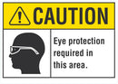 CAUTION Eye Protection Required In This Area Sign LCU3-0111-NP_10x7