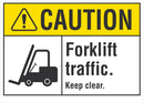 CAUTION Forklift Traffic Sign LCU3-0119-NP_10x7