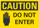 CAUTION Do Not Enter Sign LCU3-0125-NP_10x7