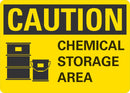 CAUTION Chemical Storage Area Sign LCU3-0128-NP_10x7