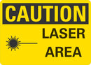 CAUTION Laser Area Sign LCU3-0131-NP_10x7
