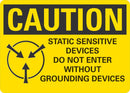 CAUTION Static Sensitive Devices Sign LCU3-0134-NP_10x7
