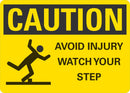 CAUTION Avoid Injury, Watch your Step Sign LCU3-0144-NP_10x7