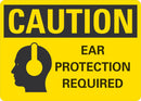 CAUTION Ear Protection Required Sign LCU3-0157-NP_10x7