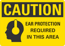 CAUTION Ear Protection Required In This Area Sign LCU3-0158-NP_14x10