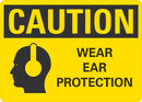 CAUTION Wear Ear Protection Sign LCU3-0161-NP_10x7