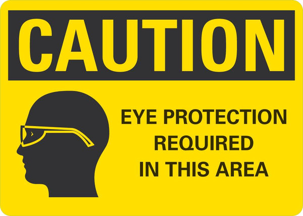 CAUTION Eye Protection Required In This Area Sign LCU3-0163-NP_10x7