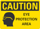 CAUTION Eye Protection Area Sign LCU3-0164-NP_10x7