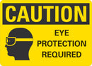 CAUTION Eye Protection Required Sign LCU3-0168-RA_10x7