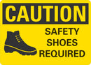CAUTION Safety Shoes Required Sign LCU3-0172-NP_10x7
