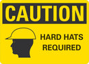 CAUtION Hard Hat Required Sign LCU3-0179-NP_10x7
