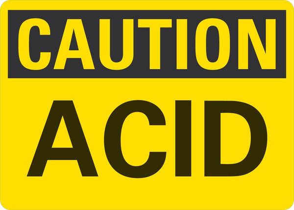 CAUTION Acid Sign