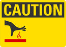 CAUTION Flamable Blank Sign LCU3-0201-NP_10x7
