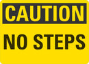 CAUTION No Steps Sign LCU3-0206-NP_10x7