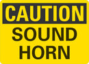 CAUTION Sound Horn Sign LCU3-0209-NP_10x7