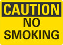 CAUTION No Smoking Sign LCU3-0210-NP_10x7