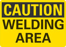 CAUTION Welding Area Sign LCU3-0219-NP_10x7