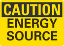 CAUTION Energy Source Sign LCU3-0223-NP_10x7