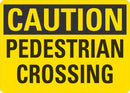 CAUTION Pedestrian Crossing Sign LCU3-0255-NP_10x7