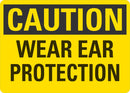 CAUTION Wear Ear Protection Sign LCU3-0259-NP_10x7