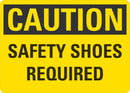 CAUTION Safety Shoes Required Sign LCU3-0269-NP_10x7